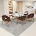 Cadeira de Jantar e Estar Living Estofada Lince L02 Couríssimo Marrom - Lyam Decor