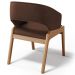 Cadeira de Jantar e Estar Living Estofada Lince L02 Couríssimo Marrom - Lyam Decor