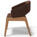 Cadeira de Jantar e Estar Living Estofada Lince L02 Couríssimo Marrom - Lyam Decor