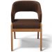 Cadeira de Jantar e Estar Living Estofada Lince L02 Couríssimo Marrom - Lyam Decor