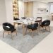 Cadeira de Jantar e Estar Living Estofada Lince L02 Couríssimo Preto - Lyam Decor