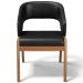 Cadeira de Jantar e Estar Living Estofada Lince L02 Couríssimo Preto - Lyam Decor