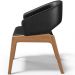 Cadeira de Jantar e Estar Living Estofada Lince L02 Couríssimo Preto - Lyam Decor