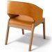 Cadeira de Jantar e Estar Living Estofada Lince L02 Couríssimo Whisky - Lyam Decor