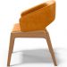 Cadeira de Jantar e Estar Living Estofada Lince L02 Couríssimo Whisky - Lyam Decor