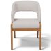 Cadeira de Jantar e Estar Living Estofada Lince L02 Linho Bege - Lyam Decor