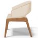 Cadeira de Jantar e Estar Living Estofada Lince L02 Linho Bege Escuro - Lyam Decor