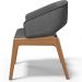 Cadeira de Jantar e Estar Living Estofada Lince L02 Linho Cinza Escuro - Lyam Decor