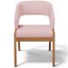 Cadeira de Jantar e Estar Living Estofada Lince L02 Linho Rosê - Lyam Decor