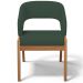 Cadeira de Jantar e Estar Living Estofada Lince L02 Linho Verde Musgo - Lyam Decor