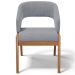 Cadeira de Jantar e Estar Living Estofada Lince L02 Suede Cinza - Lyam Decor