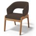 Cadeira de Jantar e Estar Living Estofada Lince L02 Suede Marrom - Lyam Decor