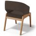 Cadeira de Jantar e Estar Living Estofada Lince L02 Suede Marrom - Lyam Decor