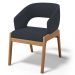 Cadeira de Jantar e Estar Living Estofada Lince L02 Suede Preto - Lyam Decor