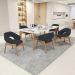 Cadeira de Jantar e Estar Living Estofada Lince L02 Suede Preto - Lyam Decor