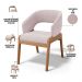 Cadeira de Jantar e Estar Living Estofada Lince L02 Suede Rosê - Lyam Decor