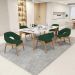 Cadeira de Jantar e Estar Living Estofada Lince L02 Suede Verde Musgo - Lyam Decor