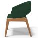 Cadeira de Jantar e Estar Living Estofada Lince L02 Suede Verde Musgo - Lyam Decor
