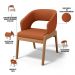 Cadeira de Jantar e Estar Living Estofada Lince L02 Tecido Terracota - Lyam Decor