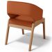 Cadeira de Jantar e Estar Living Estofada Lince L02 Tecido Terracota - Lyam Decor