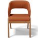 Cadeira de Jantar e Estar Living Estofada Lince L02 Tecido Terracota - Lyam Decor