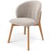 Cadeira de Jantar e Estar Living Estofada Mia L02 Bouclê Bege - Lyam Decor