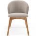 Cadeira de Jantar e Estar Living Estofada Mia L02 Bouclê Bege - Lyam Decor