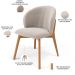 Cadeira de Jantar e Estar Living Estofada Mia L02 Bouclê Bege - Lyam Decor