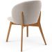 Cadeira de Jantar e Estar Living Estofada Mia L02 Bouclê Bege - Lyam Decor