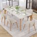 Cadeira de Jantar e Estar Living Estofada Mia L02 Linho Cru - Lyam Decor