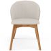 Cadeira de Jantar e Estar Living Estofada Mia L02 Linho Cru - Lyam Decor
