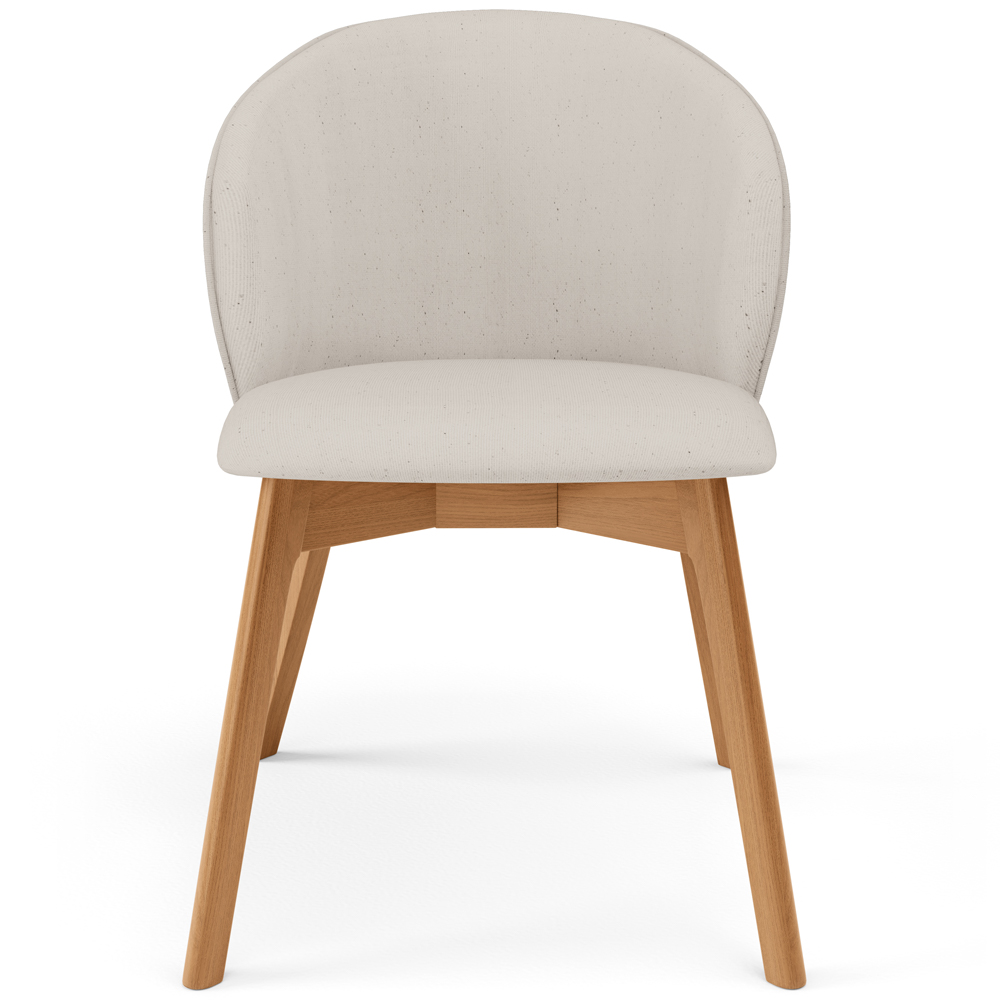 Cadeira de Jantar e Estar Living Estofada Mia L02 Linho Cru - Lyam Decor