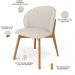 Cadeira de Jantar e Estar Living Estofada Mia L02 Linho Cru - Lyam Decor