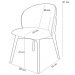 Cadeira de Jantar e Estar Living Estofada Mia L02 Suede Bege - Lyam Decor