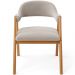 Cadeira de Jantar e Estar Living Estofada Nadja L02 Bouclê Bege - Lyam Decor