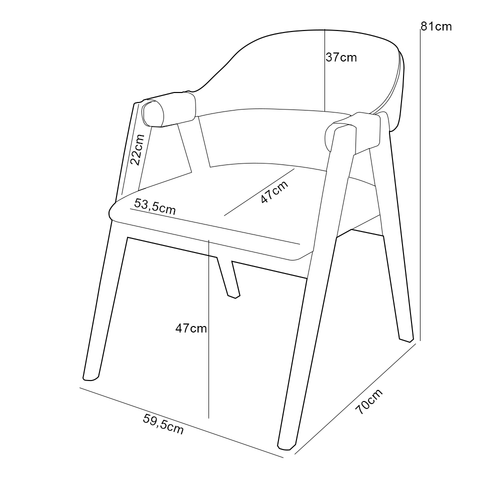 Cadeira de Jantar e Estar Living Estofada Nadja L02 Bouclê Bege - Lyam Decor