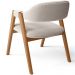 Cadeira de Jantar e Estar Living Estofada Nadja L02 Bouclê Bege - Lyam Decor