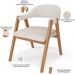 Cadeira de Jantar e Estar Living Estofada Nadja L02 Linho Cru - Lyam Decor