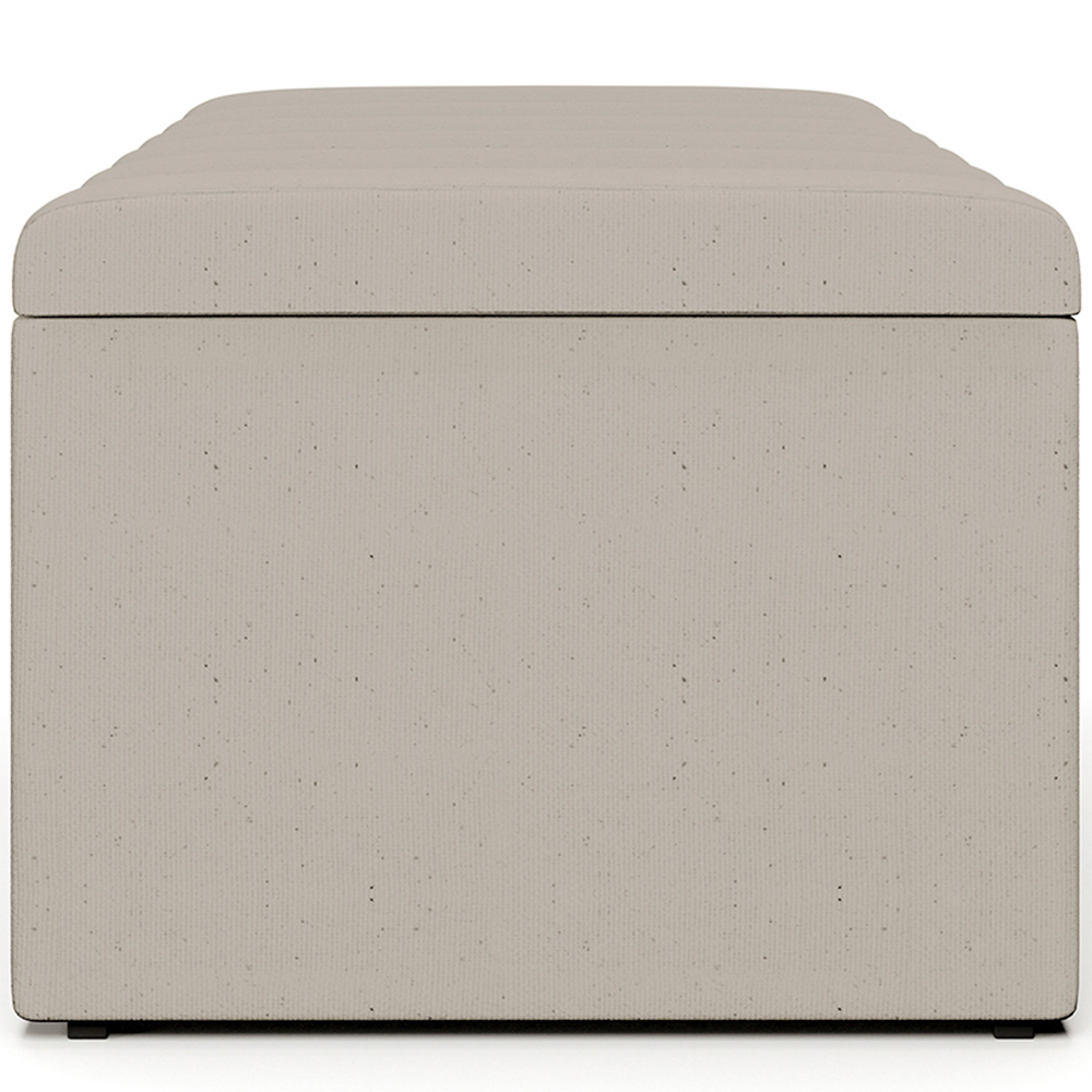 Calçadeira Recamier Baú Para Cama Box Solteiro Dália 100x50 Cm W01 Linho Bege - Lyam Decor