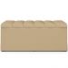 Calçadeira Recamier Baú Para Cama Box Solteiro Dália 100x50 Cm W01 Linho Bege Escuro - Lyam Decor