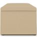 Calçadeira Recamier Baú Para Cama Box Solteiro Dália 100x50 Cm W01 Linho Bege Escuro - Lyam Decor