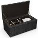 Calçadeira Recamier Baú Para Cama Box Solteiro Dália 100x50 Cm W01 Linho Chumbo - Lyam Decor