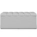 Calçadeira Recamier Baú Para Cama Box Solteiro Dália 100x50 Cm W01 Linho Cinza - Lyam Decor