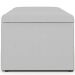 Calçadeira Recamier Baú Para Cama Box Solteiro Dália 100x50 Cm W01 Linho Cinza - Lyam Decor