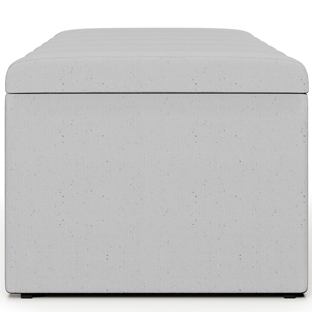 Calçadeira Recamier Baú Para Cama Box Solteiro Dália 100x50 Cm W01 Linho Cinza - Lyam Decor