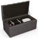 Calçadeira Recamier Baú Para Cama Box Solteiro Dália 100x50 Cm W01 Linho Cinza Escuro - Lyam Decor