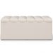 Calçadeira Recamier Baú Para Cama Box Solteiro Dália 100x50 Cm W01 Linho Cru - Lyam Decor