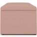 Calçadeira Recamier Baú Para Cama Box Solteiro Dália 100x50 Cm W01 Linho Rosê - Lyam Decor