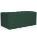 Calçadeira Recamier Baú Para Cama Box Solteiro Dália 100x50 Cm W01 Linho Verde Musgo - Lyam Decor