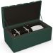 Calçadeira Recamier Baú Para Cama Box Solteiro Dália 100x50 Cm W01 Linho Verde Musgo - Lyam Decor